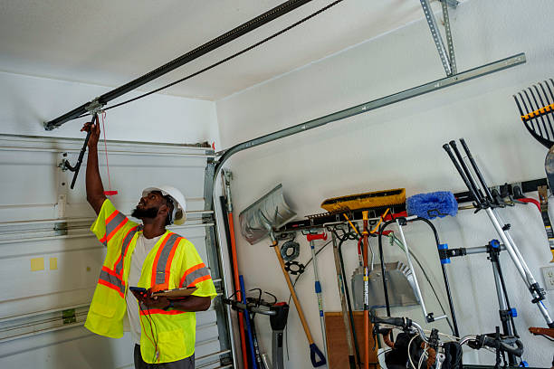 Professional Garage Door Panel Replacement technician working in Columbus, IN